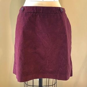 Burgundy Corduroy Skirt